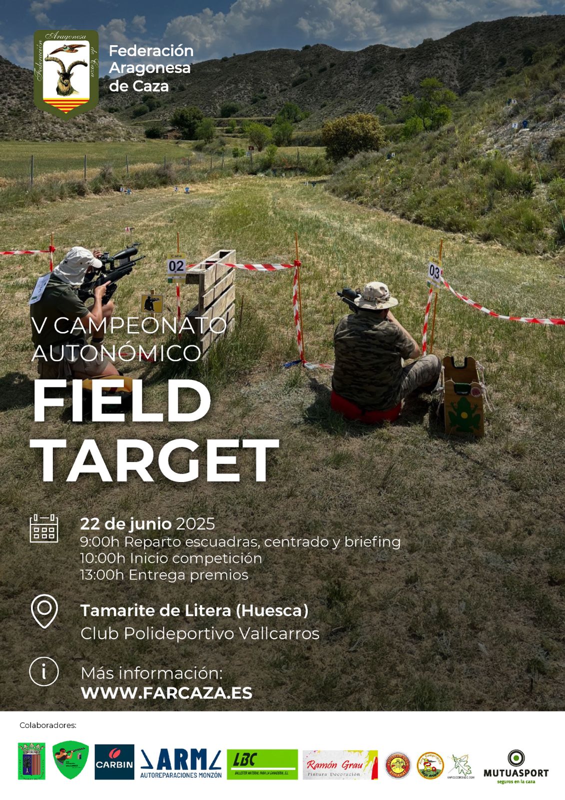Cartel del V Campeonato Autonómico de Aragón de Field Target