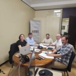 Un momento de la reunión que mantuvieron FARCAZA, el Gobierno de Aragón y Ebronatura por la perdiz roja